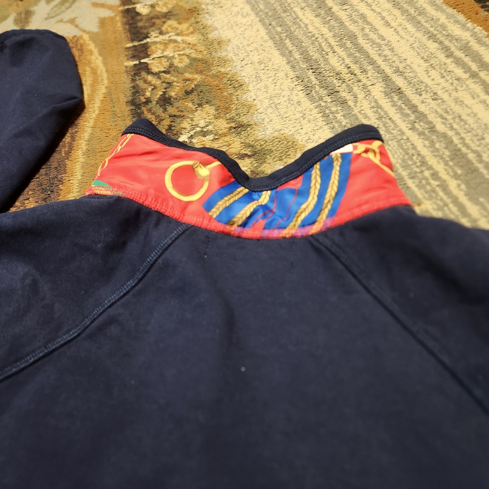 Lauren Ralph Lauren Red and Navy Sweatshirt with Green Accents - Picture 11 of 11